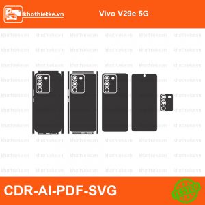 Vivo V29e 5G File thiết kế Skin, Template Vector chuẩn cắt decal | KhoThiếtKế.vn