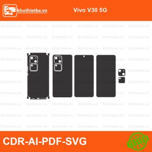 Vivo V30 5G File thiết kế Skin, Template Vector chuẩn cắt decal | KhoThiếtKế.vn