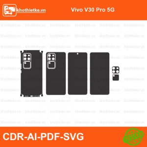 Vivo V30 Pro 5G File thiết kế Skin, Template Vector chuẩn cắt decal | KhoThiếtKế.vn