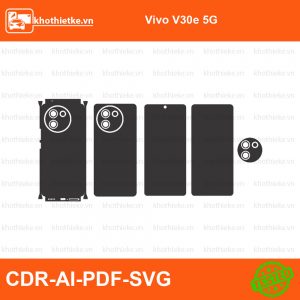 Vivo V30e 5G File thiết kế Skin, Template Vector chuẩn cắt decal | KhoThiếtKế.vn