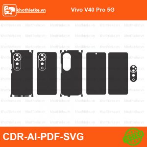 Vivo V40 Pro 5G File thiết kế Skin, Template Vector chuẩn cắt decal | KhoThiếtKế.vn