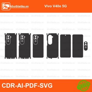Vivo V40e 5G File thiết kế Skin, Template Vector chuẩn cắt decal | KhoThiếtKế.vn