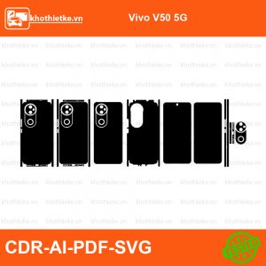 Vivo V50 5G File thiết kế Skin, Template Vector chuẩn cắt decal | KhoThiếtKế.vn