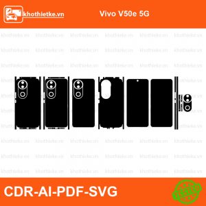 Vivo V50e 5G File thiết kế Skin, Template Vector chuẩn cắt decal | KhoThiếtKế.vn