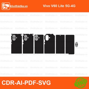 Vivo V60 Lite 5G-4G File thiết kế Skin, Template Vector chuẩn cắt decal | KhoThiếtKế.vn