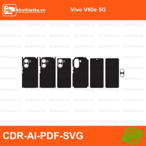 Vivo V60e 5G File thiết kế Skin, Template Vector chuẩn cắt decal | KhoThiếtKế.vn