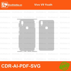 Vivo V9 Youth File thiết kế Skin, Template Vector chuẩn cắt decal | KhoThiếtKế.vn