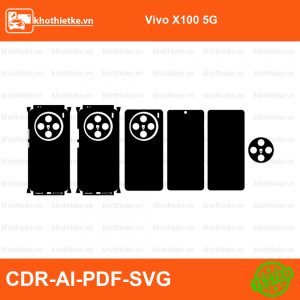 Vivo X100 5G File thiết kế Skin, Template Vector chuẩn cắt decal | KhoThiếtKế.vn