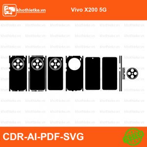 Vivo X200 5G File thiết kế Skin, Template Vector chuẩn cắt decal | KhoThiếtKế.vn