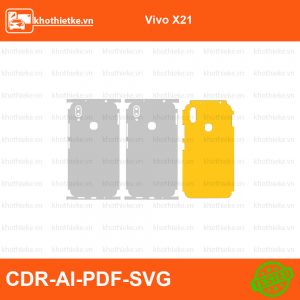 Vivo X21 File thiết kế Skin, Template Vector chuẩn cắt decal | KhoThiếtKế.vn