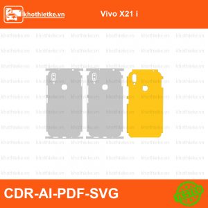 Vivo X21 i File thiết kế Skin, Template Vector chuẩn cắt decal | KhoThiếtKế.vn