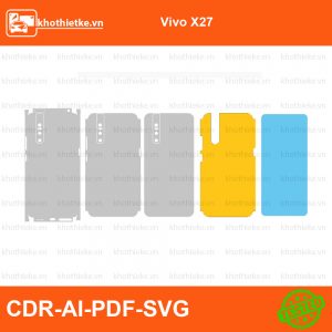 Vivo X27 File thiết kế Skin, Template Vector chuẩn cắt decal | KhoThiếtKế.vn
