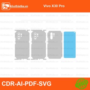 Vivo X30 Pro File thiết kế Skin, Template Vector chuẩn cắt decal | KhoThiếtKế.vn