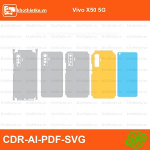 Vivo X50 5G File thiết kế Skin, Template Vector chuẩn cắt decal | KhoThiếtKế.vn