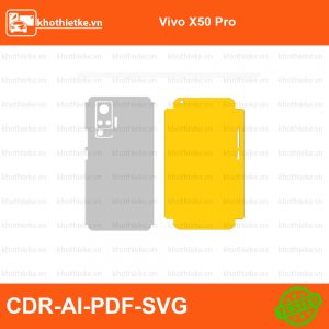 Vivo X50 Pro File thiết kế Skin, Template Vector chuẩn cắt decal | KhoThiếtKế.vn