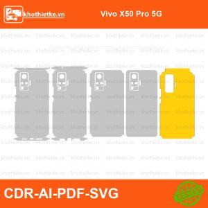 Vivo X50 Pro 5G File thiết kế Skin, Template Vector chuẩn cắt decal | KhoThiếtKế.vn