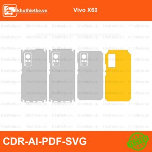Vivo X60 File thiết kế Skin, Template Vector chuẩn cắt decal | KhoThiếtKế.vn