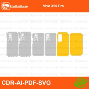 Vivo X60 Pro File thiết kế Skin, Template Vector chuẩn cắt decal | KhoThiếtKế.vn