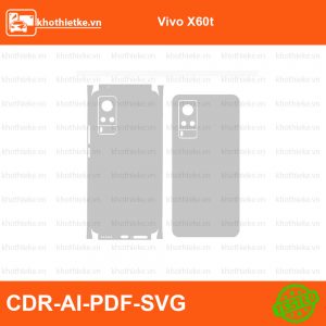 Vivo X60t File thiết kế Skin, Template Vector chuẩn cắt decal | KhoThiếtKế.vn