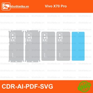 Vivo X70 Pro File thiết kế Skin, Template Vector chuẩn cắt decal | KhoThiếtKế.vn