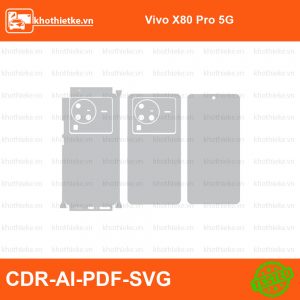 Vivo X80 Pro 5G File thiết kế Skin, Template Vector chuẩn cắt decal | KhoThiếtKế.vn