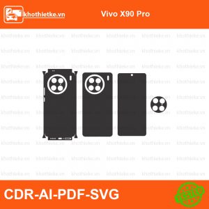 Vivo X90 Pro File thiết kế Skin, Template Vector chuẩn cắt decal | KhoThiếtKế.vn