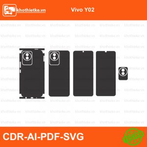 Vivo Y02 File thiết kế Skin, Template Vector chuẩn cắt decal | KhoThiếtKế.vn