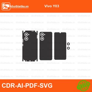 Vivo Y03 File thiết kế Skin, Template Vector chuẩn cắt decal | KhoThiếtKế.vn