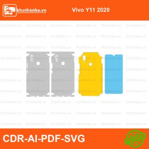 Vivo Y11 2020 File thiết kế Skin, Template Vector chuẩn cắt decal | KhoThiếtKế.vn