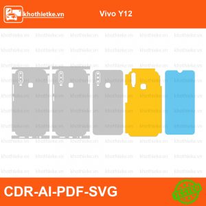 Vivo Y12 File thiết kế Skin, Template Vector chuẩn cắt decal | KhoThiếtKế.vn