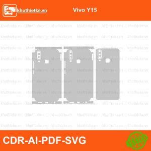 Vivo Y15 File thiết kế Skin, Template Vector chuẩn cắt decal | KhoThiếtKế.vn