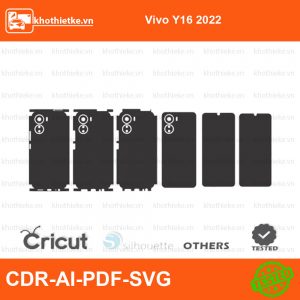 Vivo Y16 2022 File thiết kế Skin, Template Vector chuẩn cắt decal | KhoThiếtKế.vn