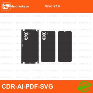 Vivo Y16 File thiết kế Skin, Template Vector chuẩn cắt decal | KhoThiếtKế.vn