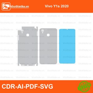 Vivo Y1s 2020 File thiết kế Skin, Template Vector chuẩn cắt decal | KhoThiếtKế.vn