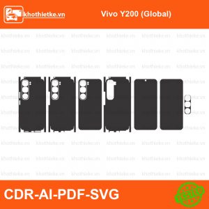 Vivo Y200 (Global) File thiết kế Skin, Template Vector chuẩn cắt decal | KhoThiếtKế.vn