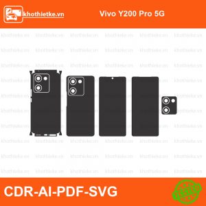 Vivo Y200 Pro 5G File thiết kế Skin, Template Vector chuẩn cắt decal | KhoThiếtKế.vn