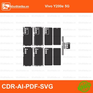 Vivo Y200e 5G File thiết kế Skin, Template Vector chuẩn cắt decal | KhoThiếtKế.vn