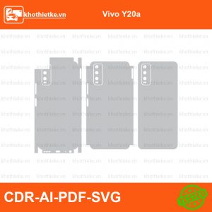 Vivo Y20a File thiết kế Skin, Template Vector chuẩn cắt decal | KhoThiếtKế.vn