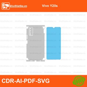 Vivo Y20s File thiết kế Skin, Template Vector chuẩn cắt decal | KhoThiếtKế.vn