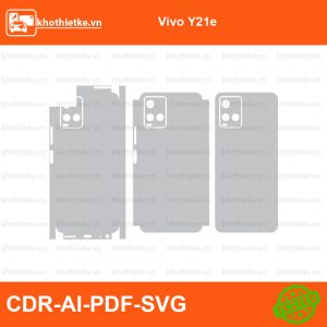 Vivo Y21e File thiết kế Skin, Template Vector chuẩn cắt decal | KhoThiếtKế.vn