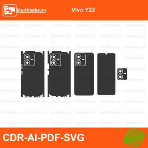 Vivo Y22 File thiết kế Skin, Template Vector chuẩn cắt decal | KhoThiếtKế.vn