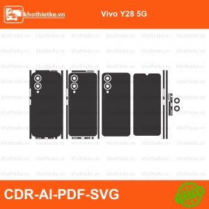 Vivo Y28 5G File thiết kế Skin, Template Vector chuẩn cắt decal | KhoThiếtKế.vn