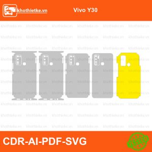 Vivo Y30 File thiết kế Skin, Template Vector chuẩn cắt decal | KhoThiếtKế.vn