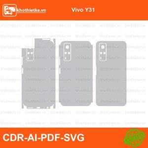 Vivo Y31 File thiết kế Skin, Template Vector chuẩn cắt decal | KhoThiếtKế.vn