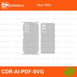 Vivo Y51s File thiết kế Skin, Template Vector chuẩn cắt decal | KhoThiếtKế.vn