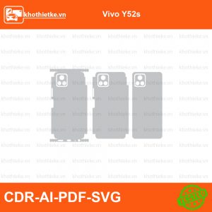 Vivo Y52s File thiết kế Skin, Template Vector chuẩn cắt decal | KhoThiếtKế.vn