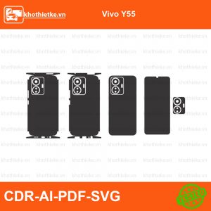 Vivo Y55 File thiết kế Skin, Template Vector chuẩn cắt decal | KhoThiếtKế.vn