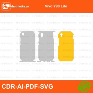 Vivo Y90 Lite File thiết kế Skin, Template Vector chuẩn cắt decal | KhoThiếtKế.vn