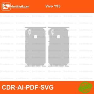 Vivo Y95 File thiết kế Skin, Template Vector chuẩn cắt decal | KhoThiếtKế.vn