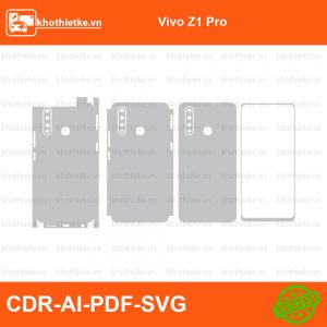 Vivo Z1 Pro File thiết kế Skin, Template Vector chuẩn cắt decal | KhoThiếtKế.vn
